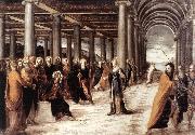 TINTORETTO, Jacopo Christ and the Woman Taken in Adultery adf oil painting